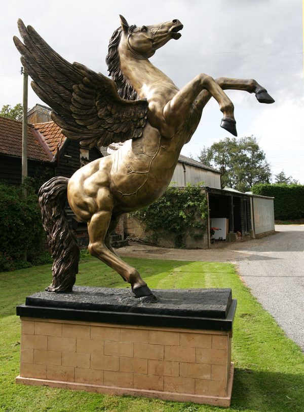 Hollow Cast Bronze Pegasus Winged Horse : The Spirit of Freedom : Escar UK Bronze-3