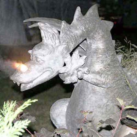 Aluminium Dragon : Drusilla Smoking Dragon : Escar UK Bronze
