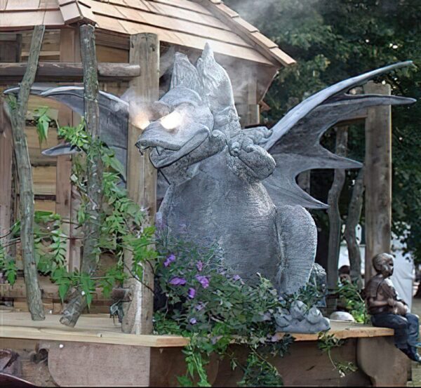 Hollow Cast Aluminium : Drusilla Smoking Dragon-2