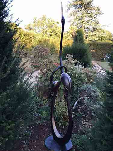 Bronze Art Entwined Herons Art Birds-4 : Escar UK Bronze