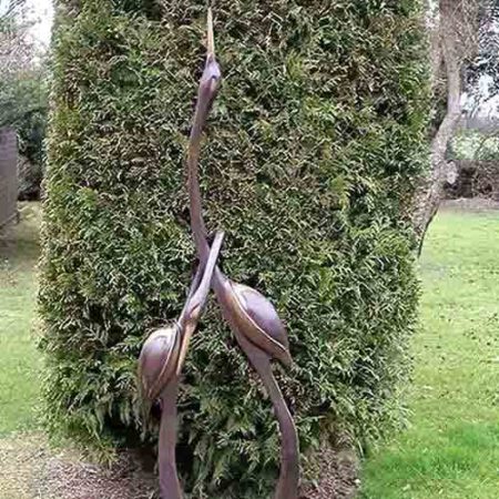 Bronze Art Entwined Herons Art Birds : Escar UK Bronze