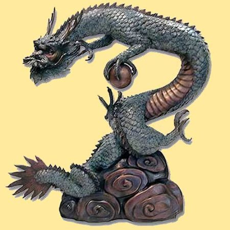 Bronze Dragon : Azure : Water Feature : Medium : Escar UK Bronze