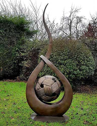 Bronze Ball of Twine Art Sculpture-1 : Escar UK Bronze