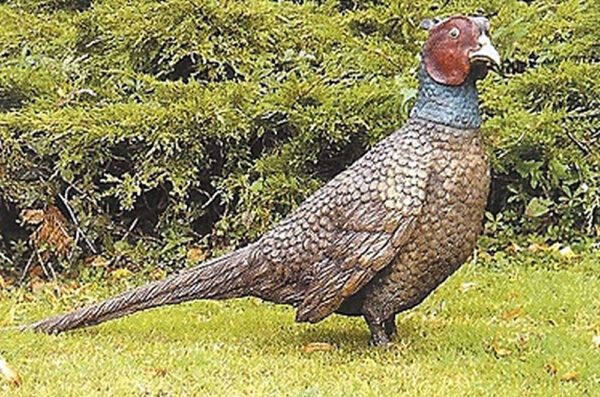 Hollow Cast Bronze Bird : Pheasant : Life Size Adult-1