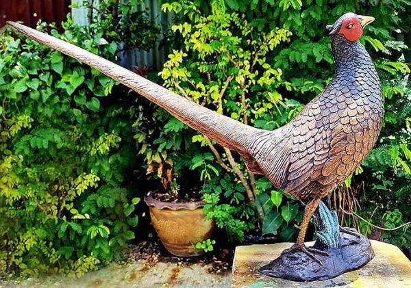 Bronze Young Pheasant : Life Size-2 : Escar UK Bronze