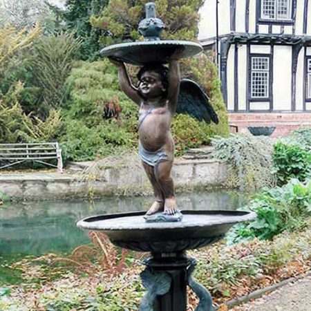 Bronze Cupid Offering Fountain : Escar UK Bronze