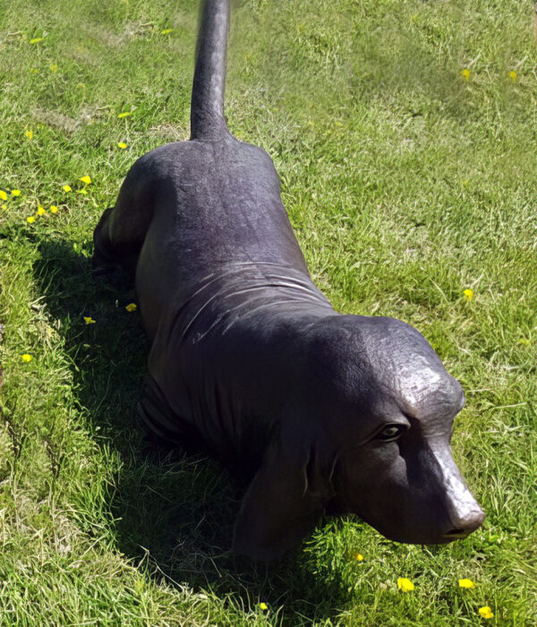 Hollow Cast Bronze Dog : Basset Hound Bitch : Freda-2