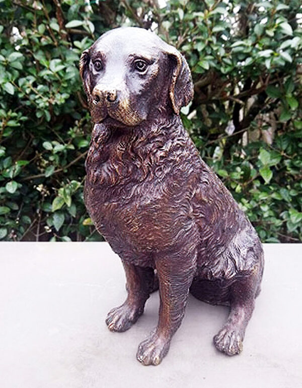 Hollow Cast Bronze Dog : Golden Retriever : Michael : Medium-1