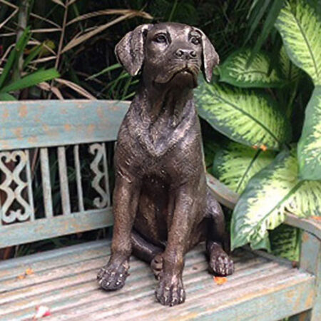 Hollow Cast Bronze Dog : Labrador Puppy : Buster