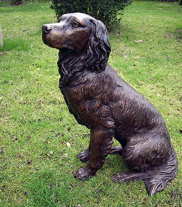 Hollow Cast Bronze Dog : Springer Spaniel : Sam : Commission-1