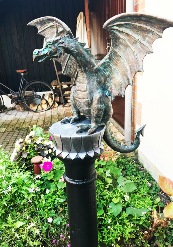 Hollow Cast Bronze Dragon : Terrador : Water Feature-4