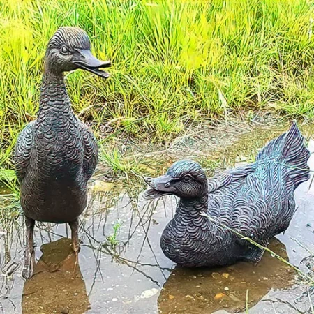 Hollow Cast Bronze-Birds-Ducks-Daffy-&-Dewey