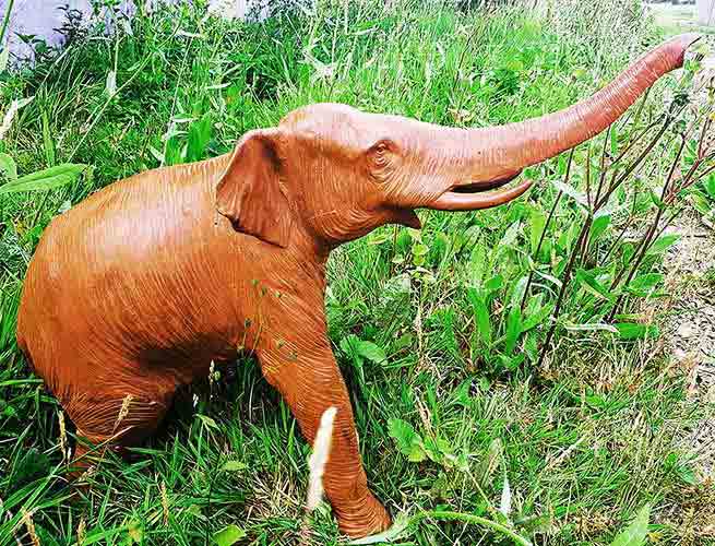 Bronze Table Top Elephant : Nelly-2 : Escar UK Bronze