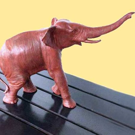 Bronze Table Top Elephant : Nelly : Escar UK Bronze