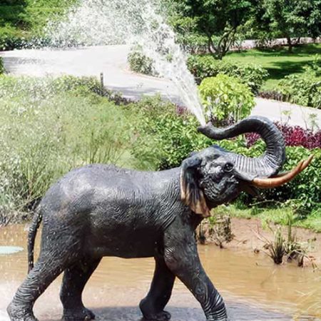 Bronze Bull Elephant : Tawan : Water Feature : Escar UK Bronze