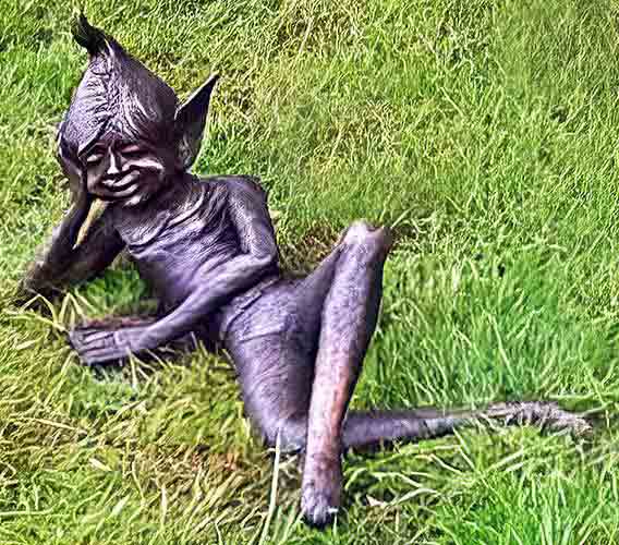 Bronze Elf : Fergal : Reading a Book-3 : Escar