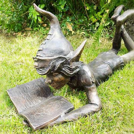 Bronze Elf : Pippin Reading a Book : Escar UK Bronze