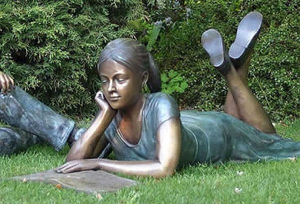 Bronze Figure : Hannah Reading a Book-1 : Escar UK Bronze