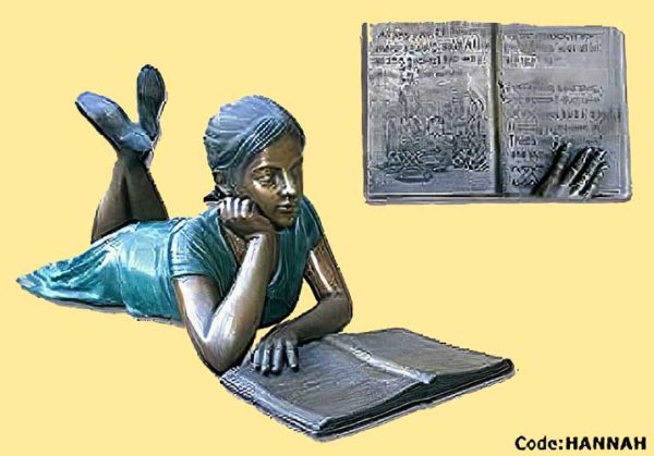 Bronze Figure : Hannah Reading a Book-3 : Escar UK Bronze