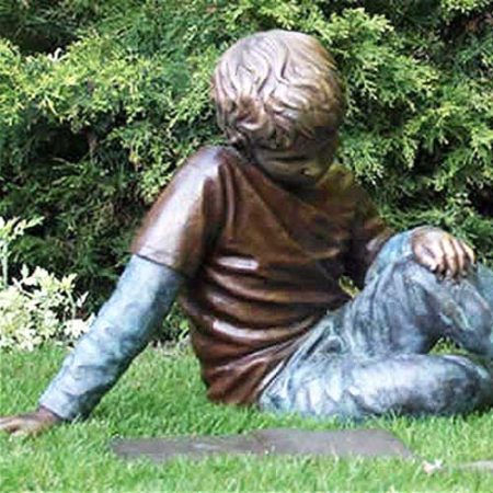 Bronze Figure : Toby Reading Comic Sculpture : Escar UK Bronze