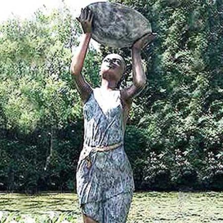 Bronze Figure : Liza Cooling herself Down : Escar UK Bronze