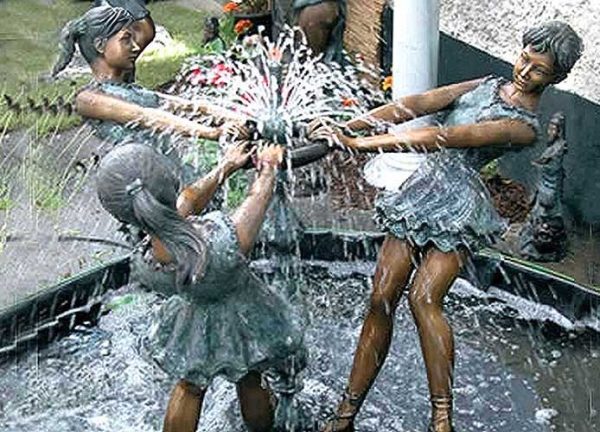 Bronze Figures : Maypole Dance Water Feature-1 : Escar UK Bronze