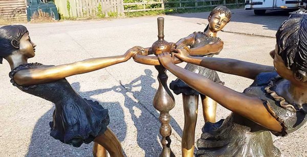 Bronze Figures : Maypole Dance Water Feature-6 : Escar UK Bronze