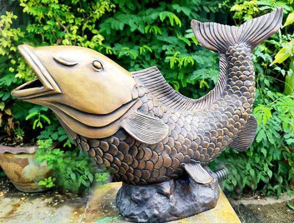 Bronze Koi Carp Fish Fountain-6 : Escar UK Bronze