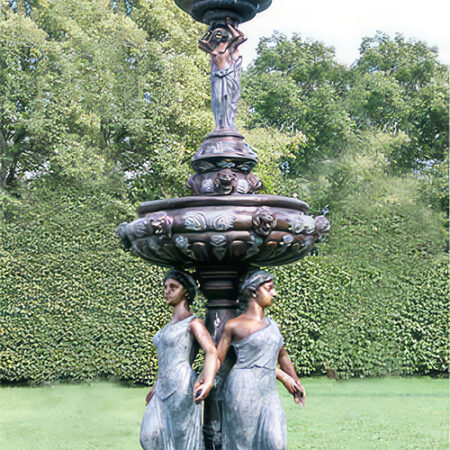 Hollow Cast Bronze Fountain : : Five Roman Ladies