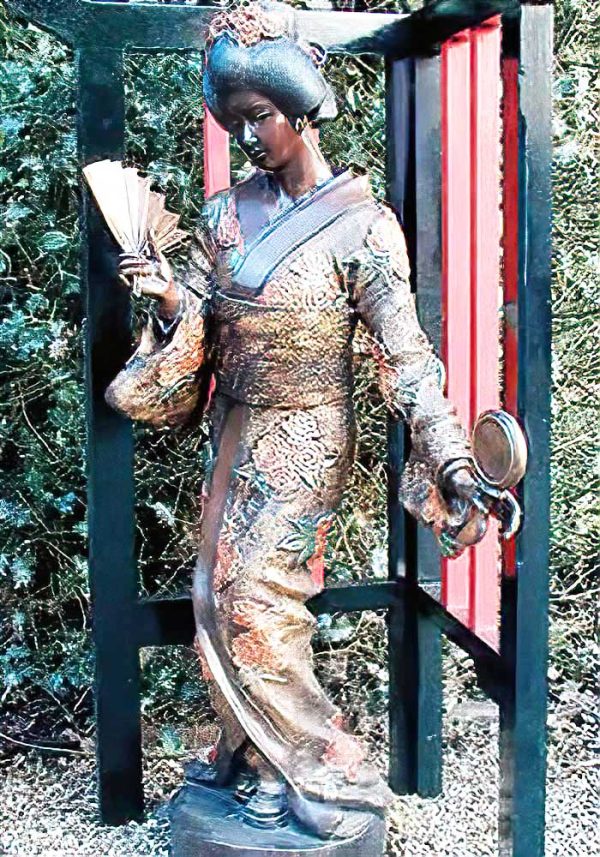 Bronze Japanese Geisha Girl Sculpture-1 : Escar UK Bronze