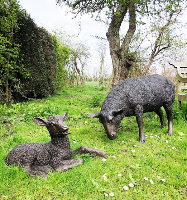 Hollow Cast Bronze Lamb : Standing-2