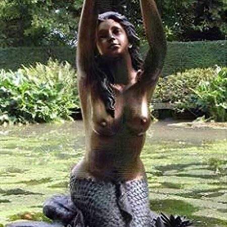 Bronze Mermaid on a Lotus Leaf Fountain : Escar UK Bronze