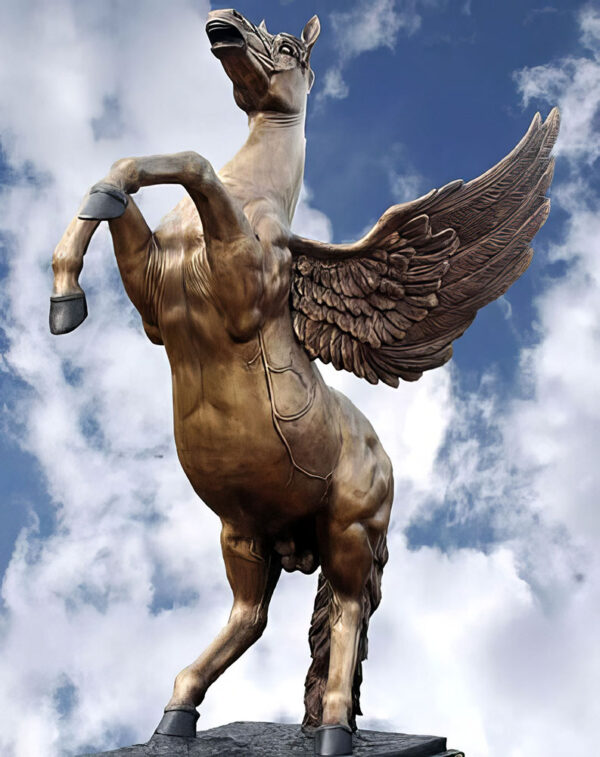 Hollow Cast Bronze Pegasus Winged Horse-1