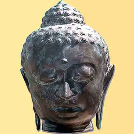 Bronze Replica Ancient Burmese Buddha Head - Escar UK Bronze