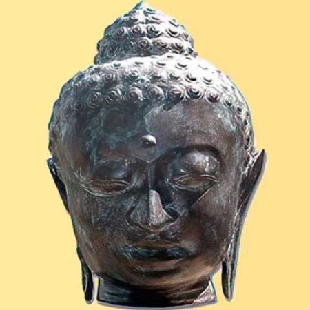 Bronze Replica Ancient Burmese Buddha Head : Escar UK Bronze