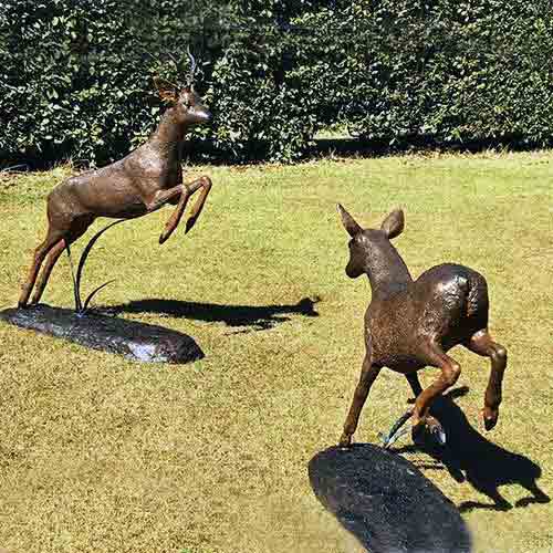 Bronze Roe Deer : The Chase : Escar UK Bronze