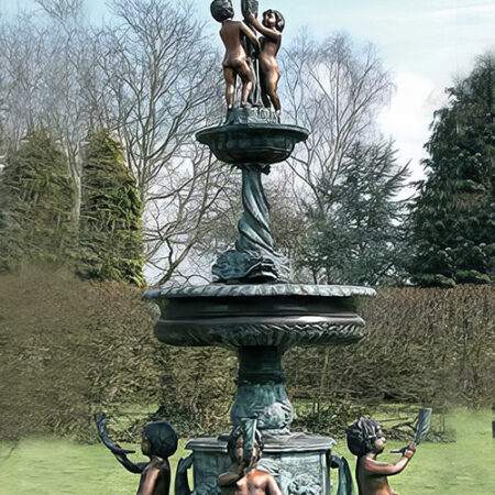 Hollow Cast Bronze Fountain : : Six Cherubs