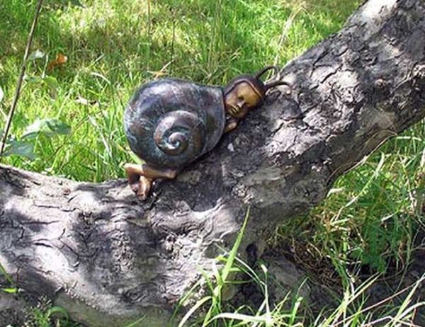 Bronze Snail Baby Sleeping : Small-1 : Escar UK Bronze