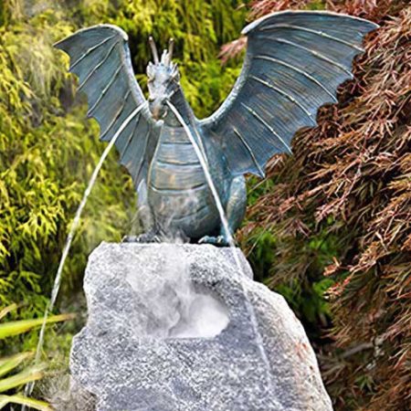 Bronze Dragon Saphira Water Feature : Escar UK Bronze