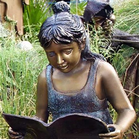 Bronze Figure : Alice : Reading a Book : Escar UK Bronze