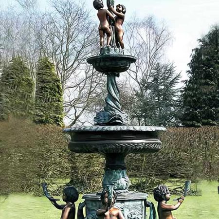 Bronze Six Cherubs Fountain : Escar UK Bronze