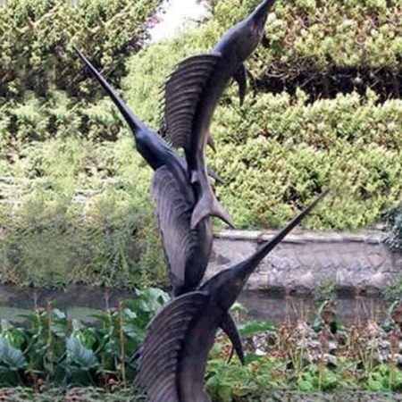 Bronze Three Sailfish Fountain : Escar UK Bronze