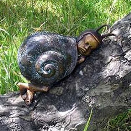 Hollow Cast Bronze Snail : Snail Baby : Small-Thumb