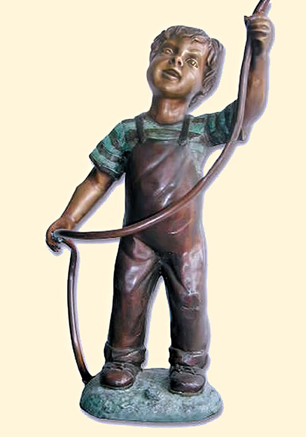 Hollow Cast Bronze Figure : The Gardeners Apprentice-1