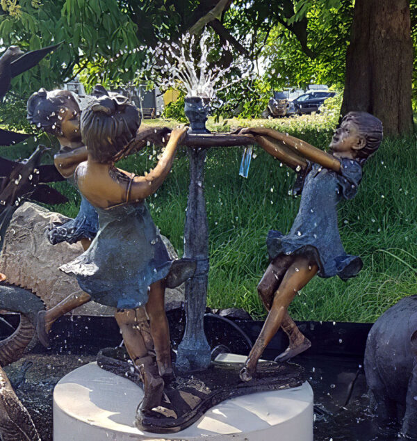 Hollow Cast Bronze Figures : Maypole Dance : Water Feature-10