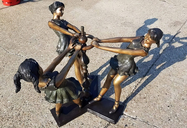 Hollow Cast Bronze Figures : Maypole Dance : Water Feature-2