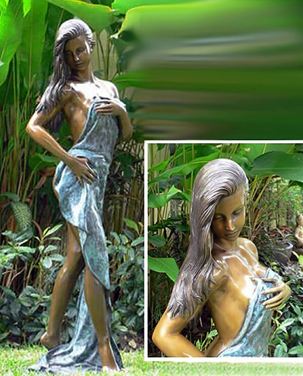 Hollow Cast Bronze Figure : Posing Sarah : Large-1