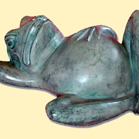 Hollow Cast Bronze Frog : Happy Freddy