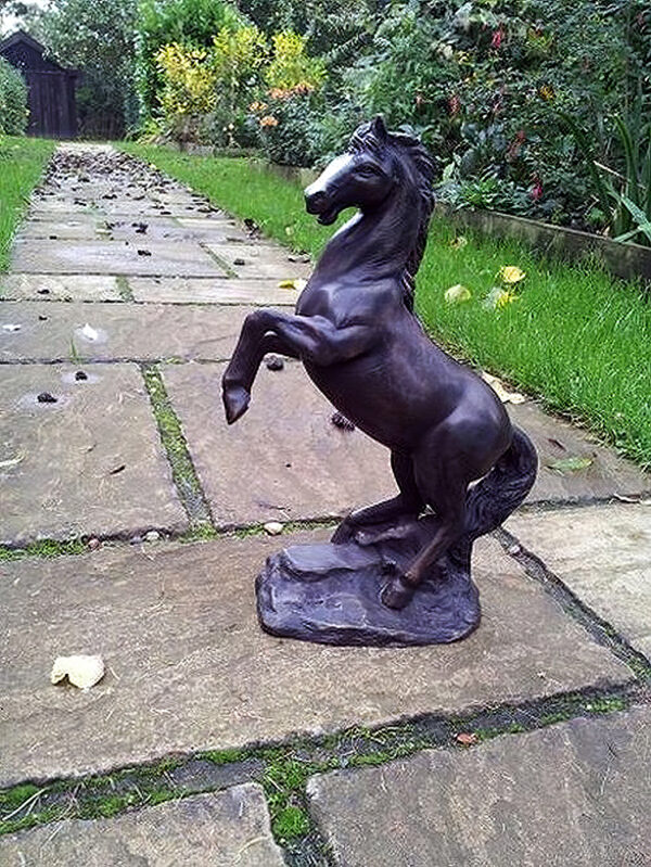 Hollow Cast Bronze Horse : Prancing Table Top Horse-1