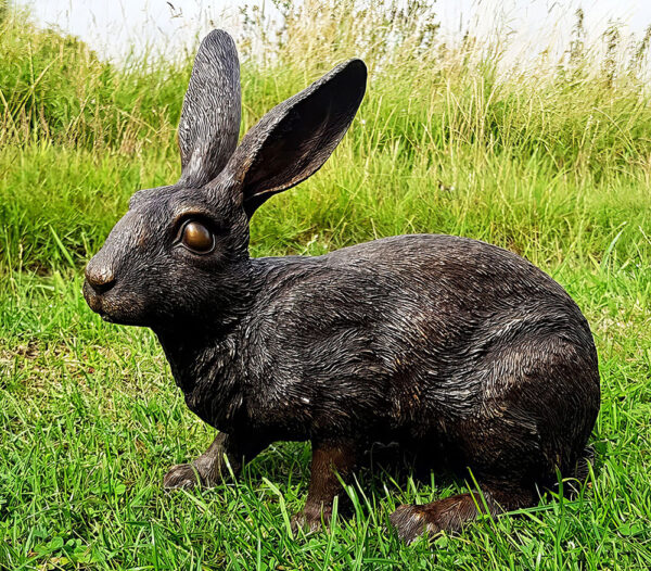 Hollow Cast Bronze Rabbit : Thumper-2